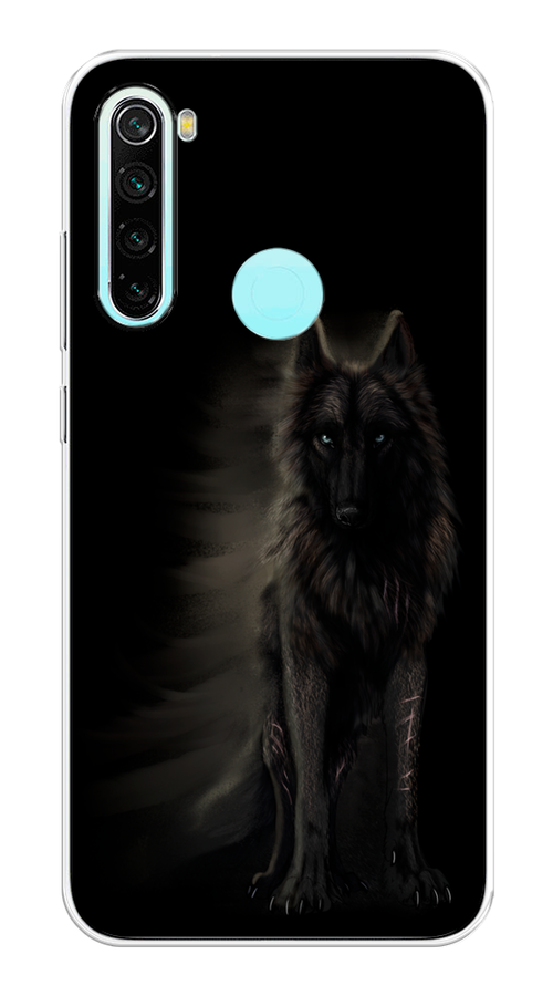 

Чехол на Xiaomi Redmi Note 8 "Туманный волк", Черный, 36550-1