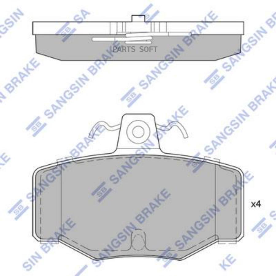 

Тормозные колодки Sangsin brake задние дисковые SP1741