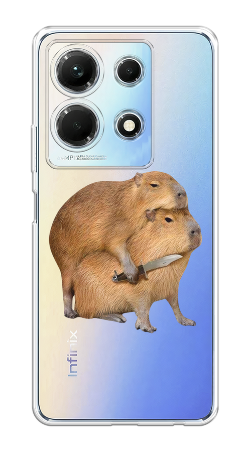 

Чехол на Infinix Note 30 4G "Капибара с ножом", Бежевый, 3104650-1
