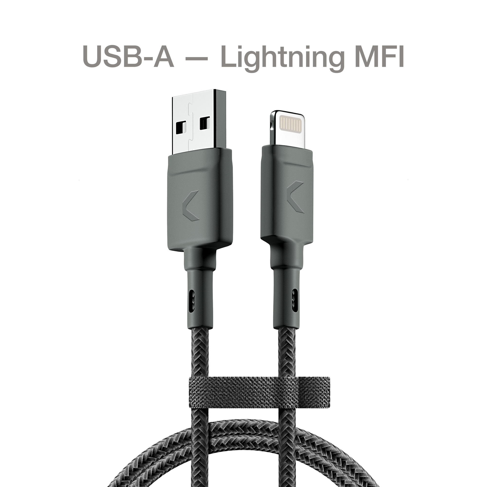 Кабель Lightning-USB Commo 1.2м серый