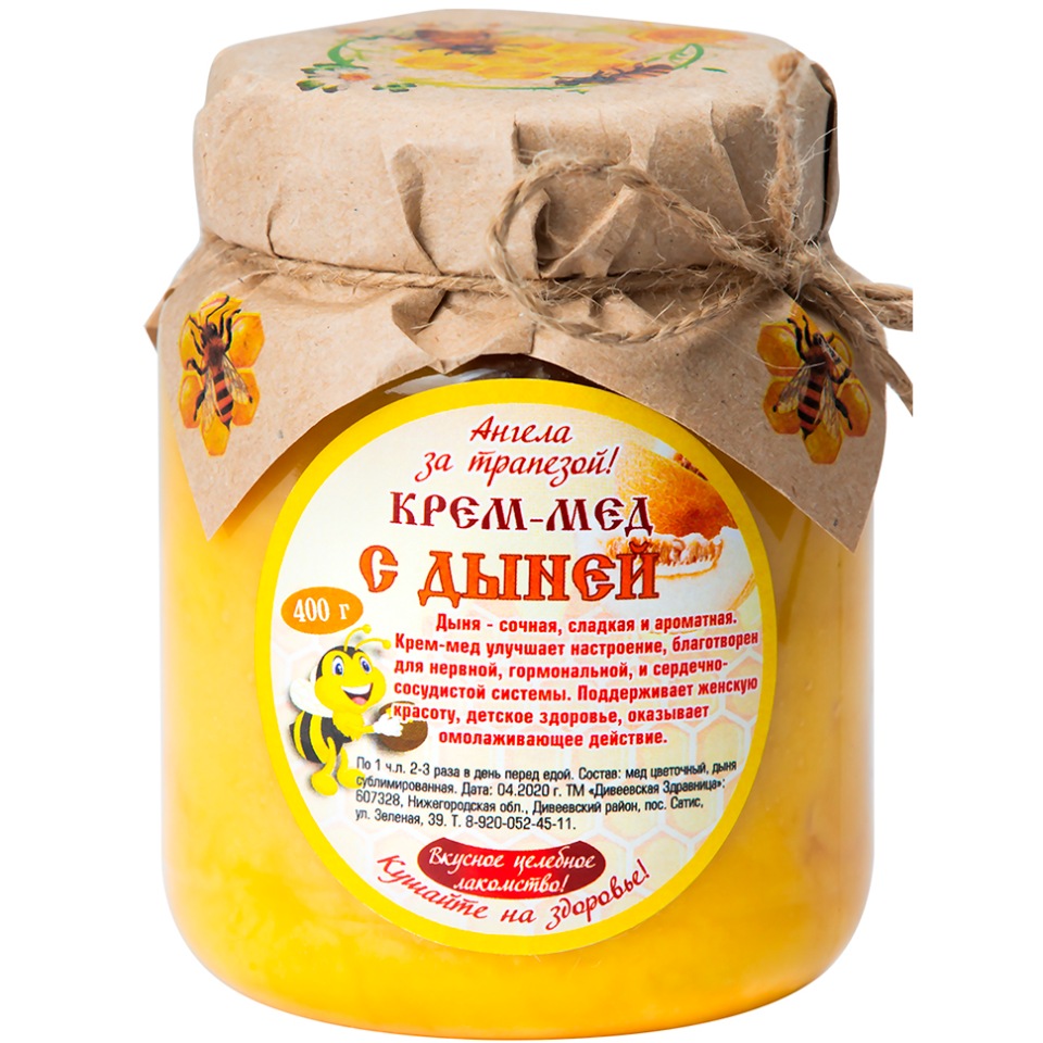 

Крем-мёд натуральный цветочный с Дыней, 400 г