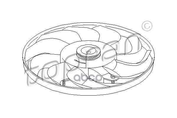 Крыльчатка Вентилятора Радиатора Замена Для Hp-110961755 topran арт 110961001 2840₽