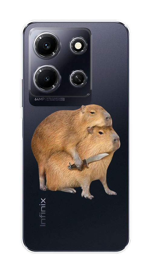 

Чехол на Infinix Note 30i "Капибара с ножом", Бежевый, 3104350-1