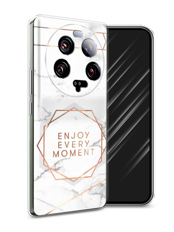 

Чехол Awog на Xiaomi 13 ultra "Enjoy every moment мрамор", Белый;розовый;серый, 318650-7