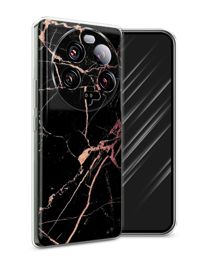 

Чехол Awog на Xiaomi 13 ultra "Мрамор розовое золото", Черный;розовый, 318650-3