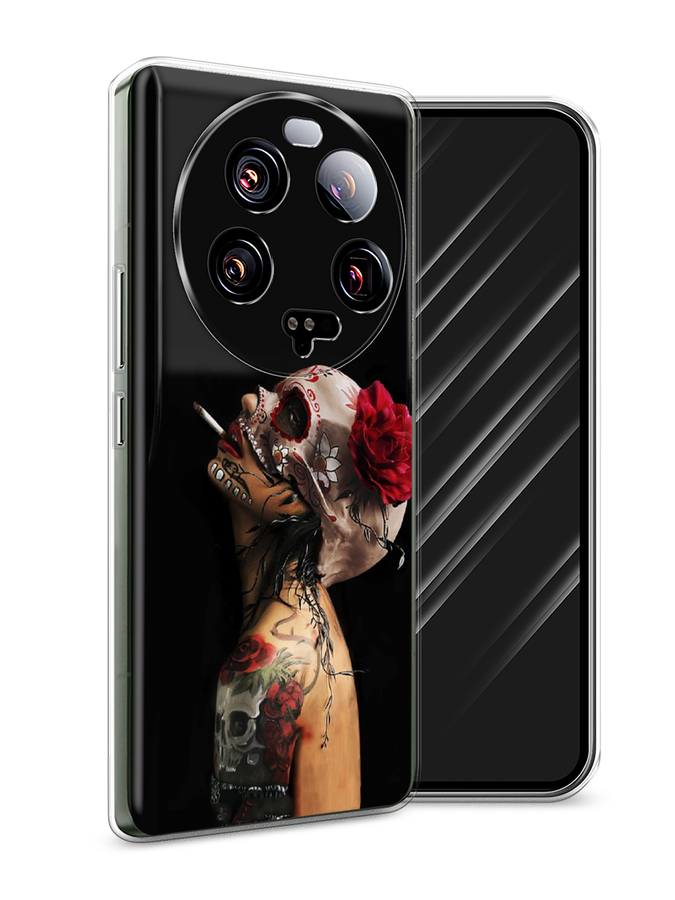 

Чехол Awog на Xiaomi 13 ultra "Девушка с черепом", Черный;красный;бежевый, 318650-9