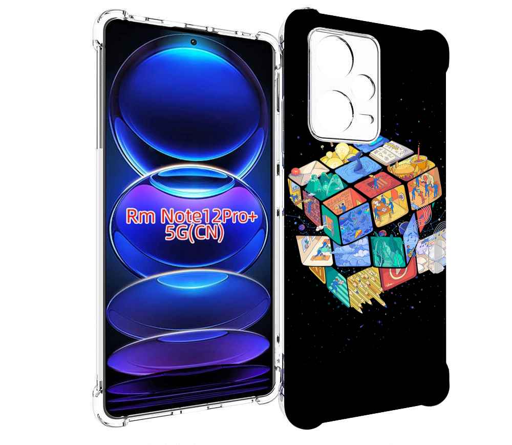 

Чехол MyPads Кубик-Рубика для Xiaomi Redmi Note 12 Pro + Plus, Прозрачный, Tocco