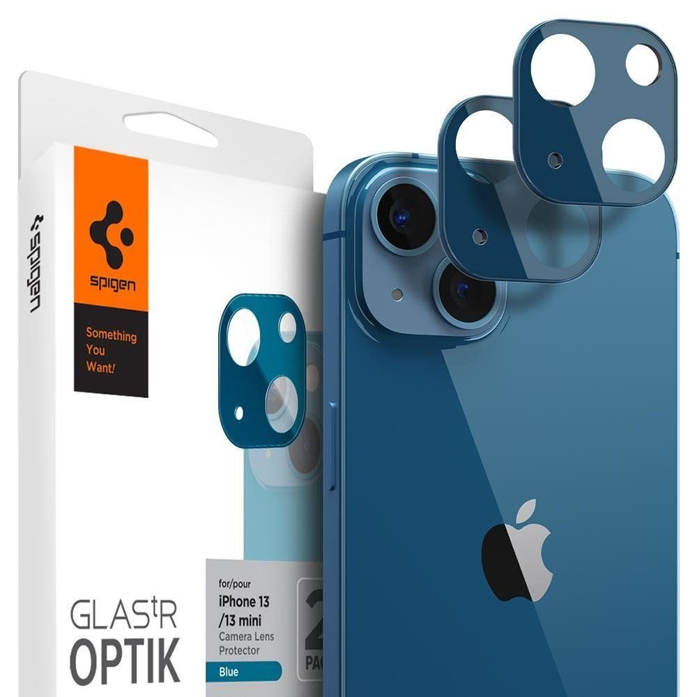 Защитное стекло для камеры Spigen для iPhone 13 / 13 Mini - GlAS.tR Optik - Синий - 2 шт -