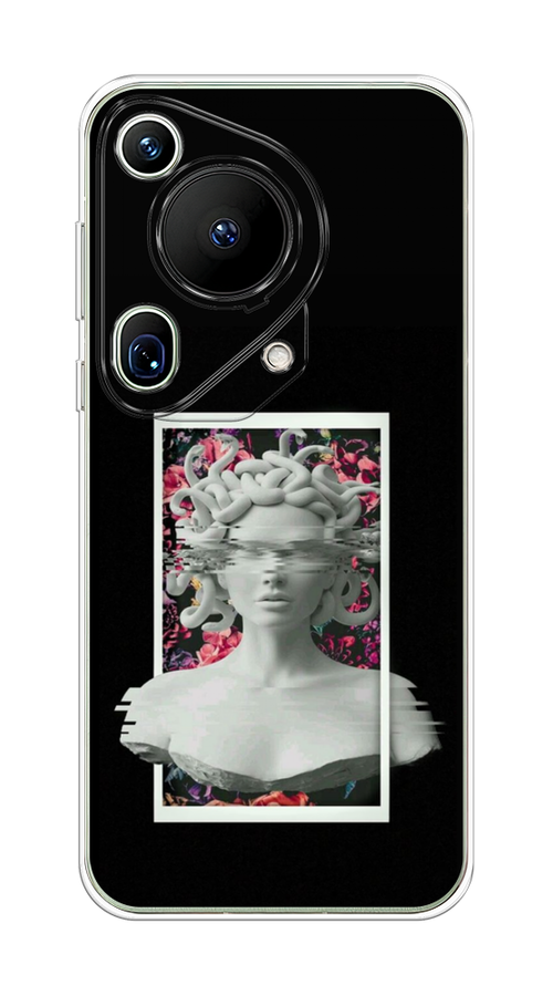 

Чехол на Huawei Pura 70 Ultra "Web Punk Медуза Горгона", Черный;серый, 6124550-1