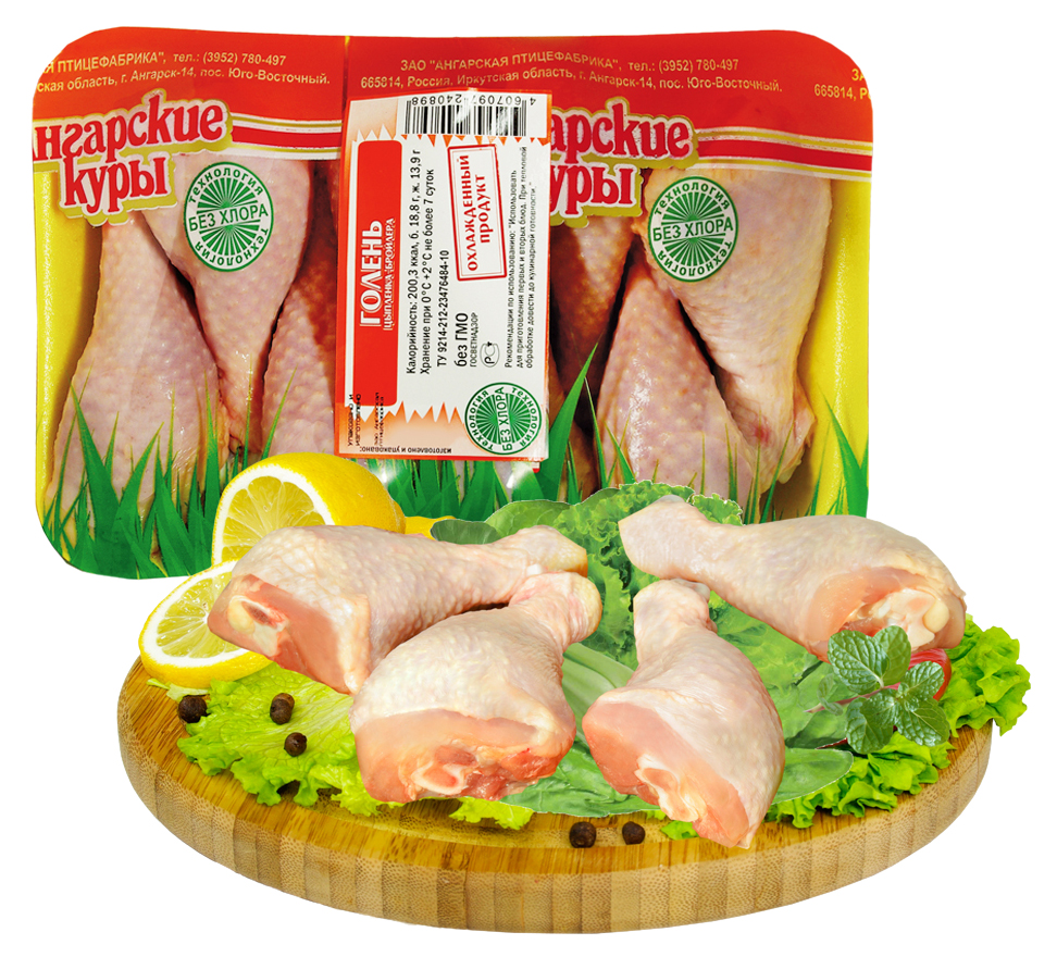 

Голень цыпленка-бройлера Ангарские куры охлажденная