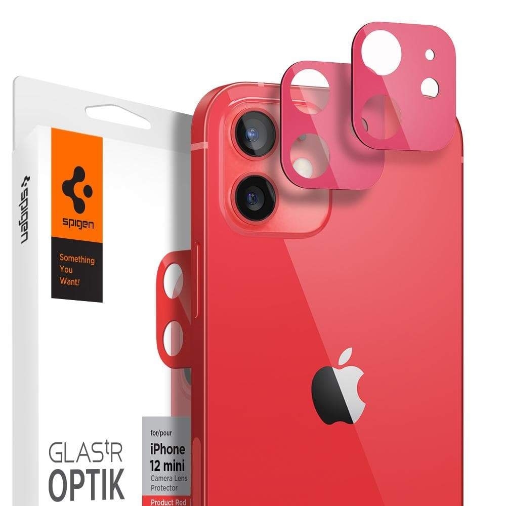 Защитное стекло для камеры Spigen для iPhone 12 Mini - Glass tR Optik Lens - 2 шт - Красны