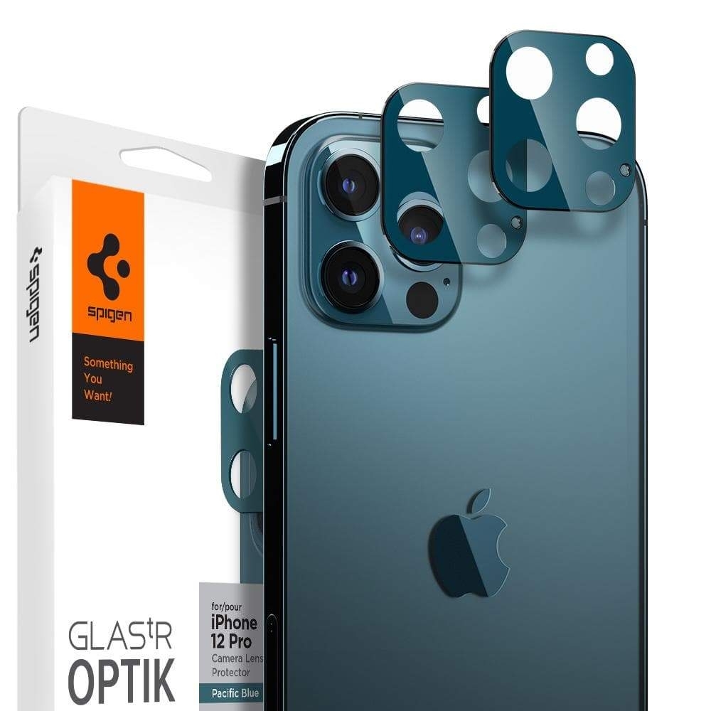 Защитное стекло для камеры Spigen для iPhone 12 Pro - Optik Lens Protector - Синевато-серы