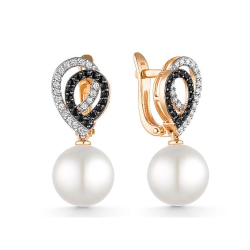 

Серьги из красного золота Contessa 21802584, жемчуг культивированный/фианит, 21802584