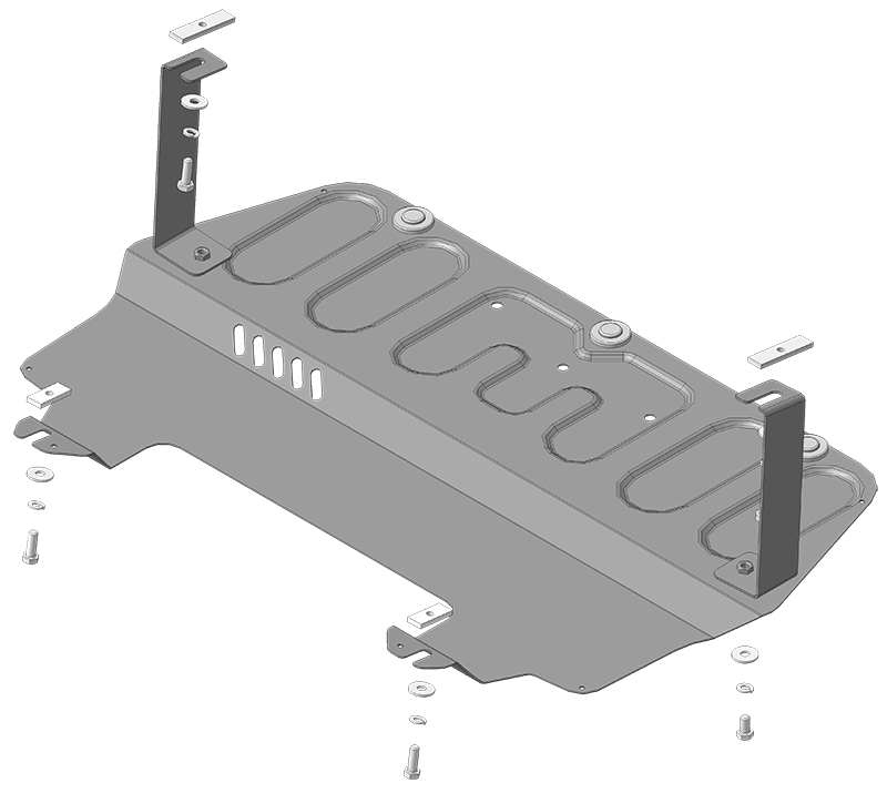 

Защита картера и КПП Motodor для Шкода Рапид 2012-н.в., сталь 2мм, арт:MO.72301-2