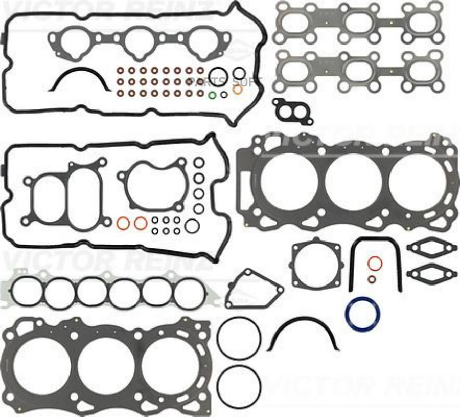 

Комплект прокладок двигателя Nissan Murano 3.5 V6 VQ35DE 05> (полный к-кт, 66 наименований