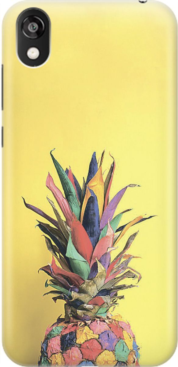 

Чехол на Honor 8S/Huawei Y5 (2019) "Ананас на желтом", Желтый;синий, 1471