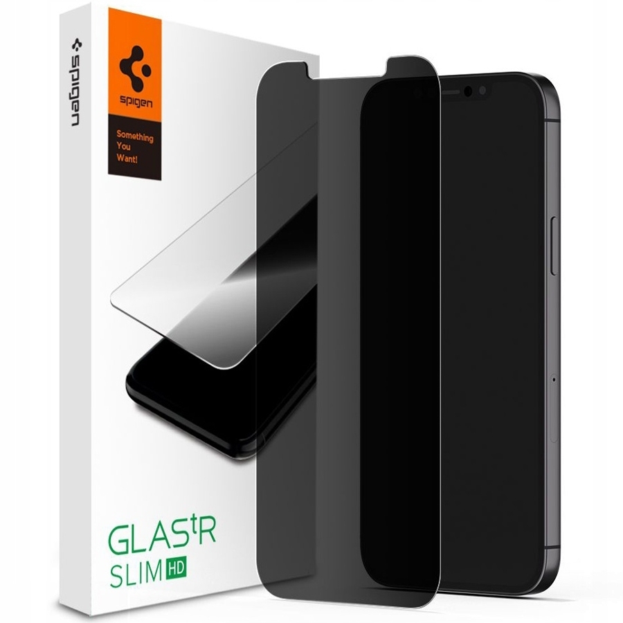 

Защитное стекло Spigen для iPhone 12 / iPhone 12 Pro - Glas.tR Privacy HD - Прозрачный - 1