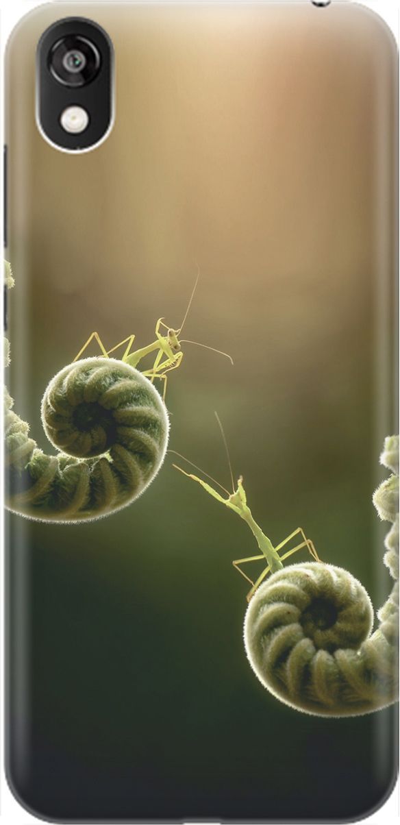 

Чехол на Honor 8S/Huawei Y5 (2019) "Пара богомолов", Бежевый;зеленый, 1471