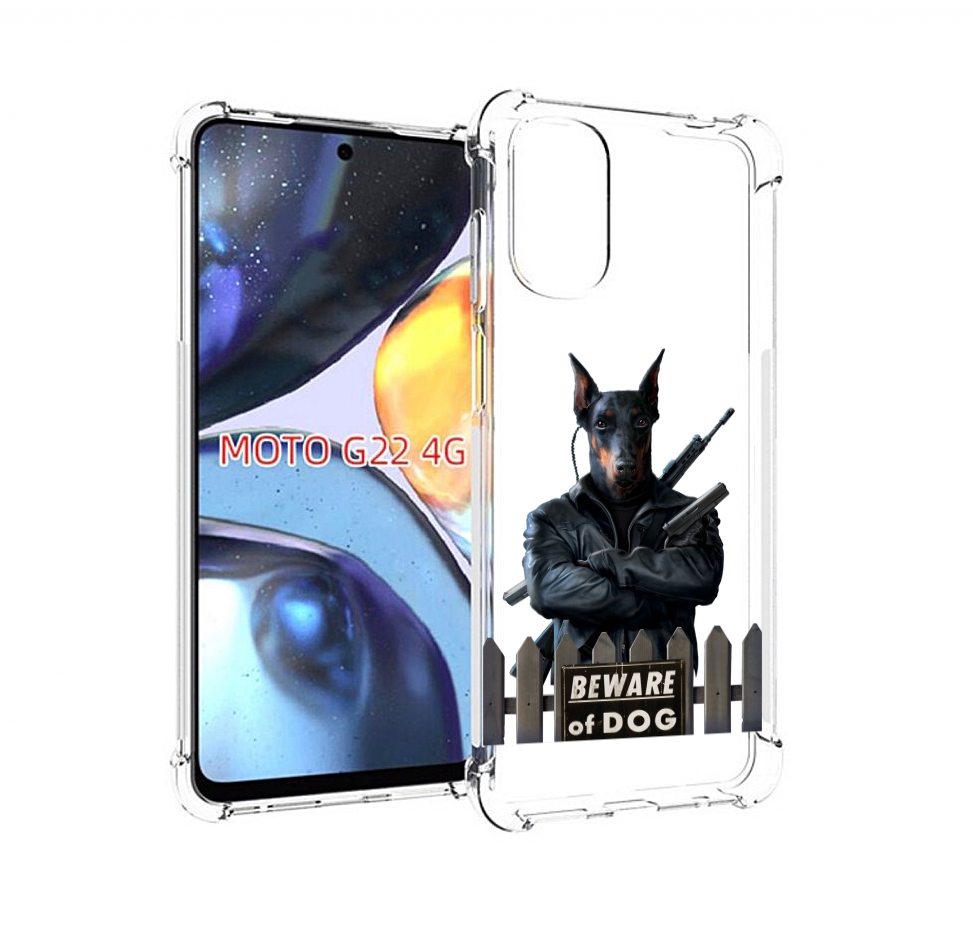 Чехол MyPads доберман для Motorola Moto G22 4G