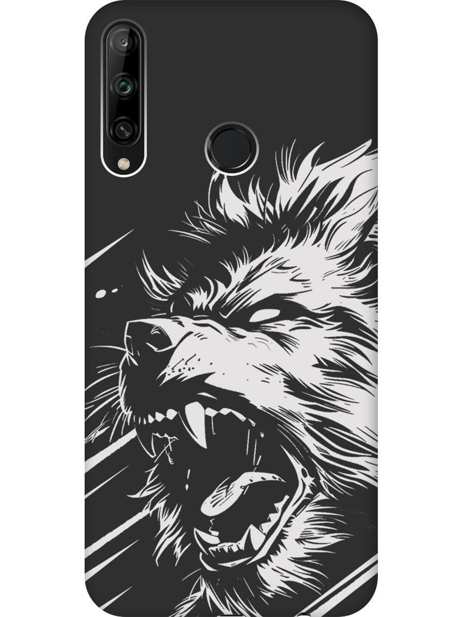 

Силиконовый чехол на Honor 9C / Huawei P40 Lite E с принтом "Рев оборотня" матовый черный, Черный;белый, 722946213