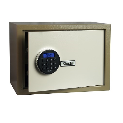 

Сейф мебельный Klesto 25E для хранения документов, денег в офисе и дома, Белый;коричневый, Klesto 25E