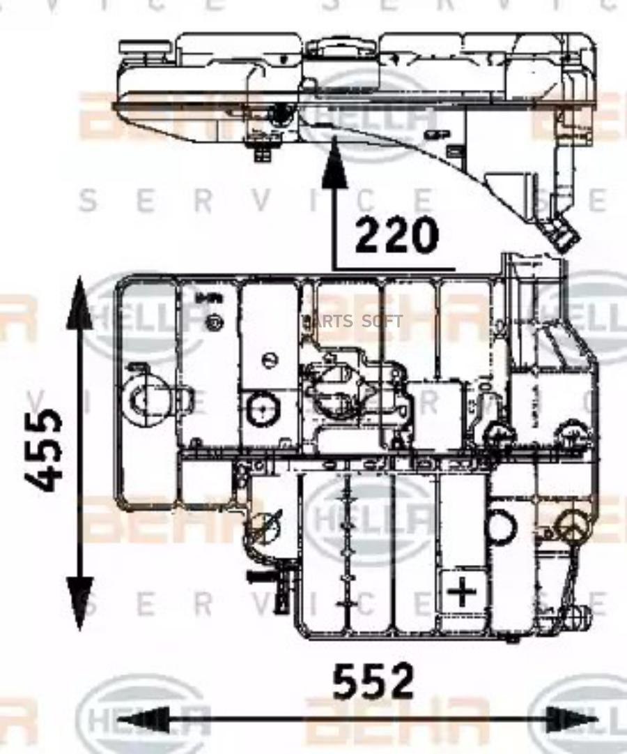 Компенсационный Бак, Охлаждающая Жидкост HELLA арт. 8MA376705191