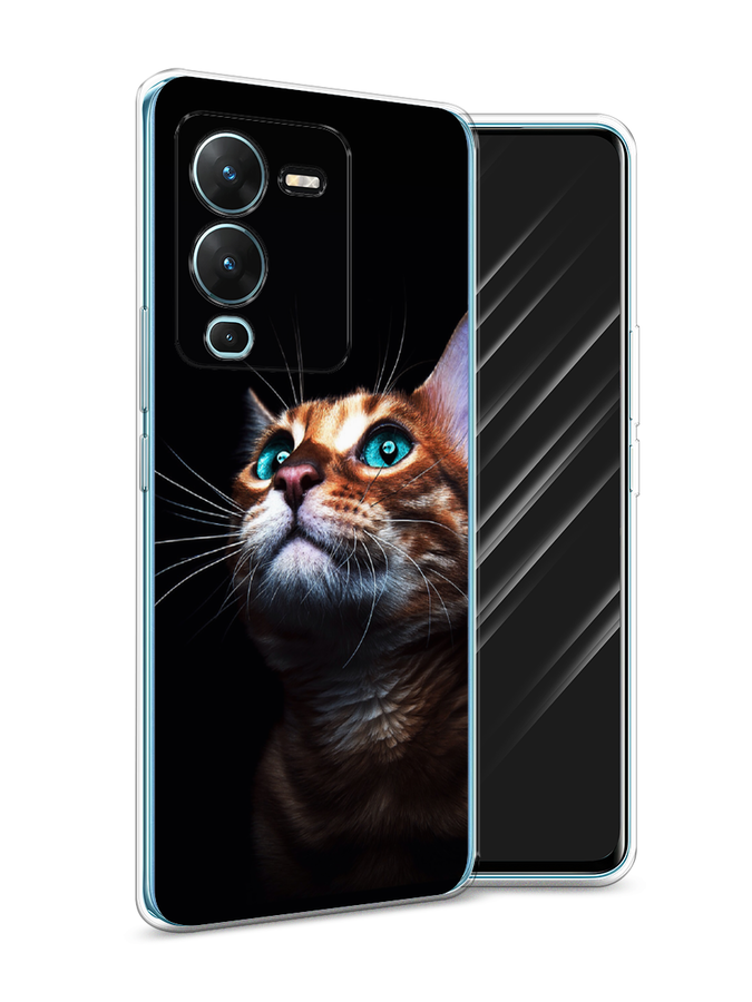 

Силиконовый чехол Awog "Мечтательный кот" для Vivo V25 Pro 5G, Черный, 267450-1