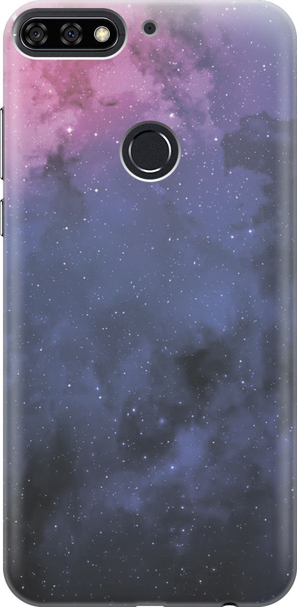 

Чехол на Honor 7C/7A Pro/Huawei Y6 Prime (2018) "Звездное зарево", Голубой;синий, 801