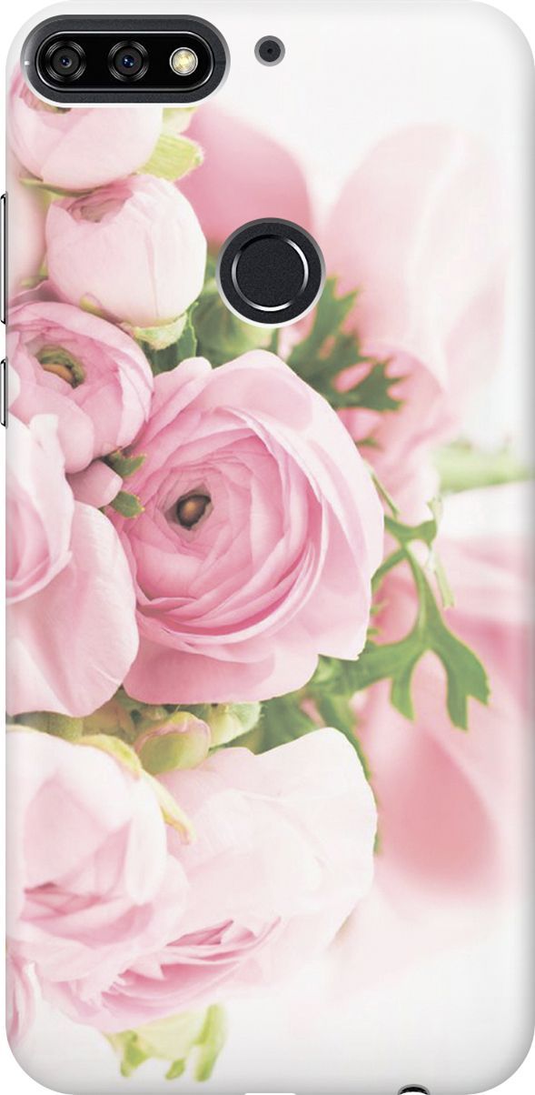 

Чехол на Honor 7C/7A Pro/Huawei Y6 Prime (2018) "Розовые розы", 801