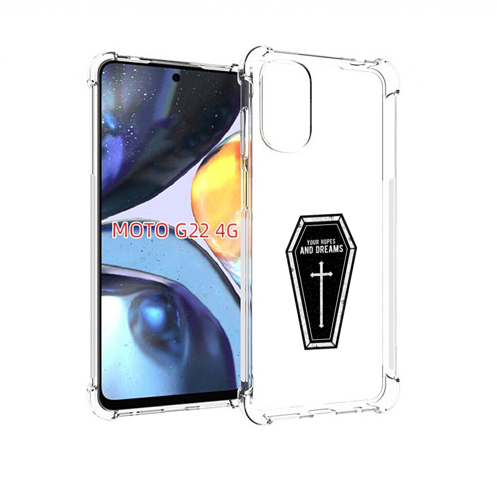 

Чехол MyPads гроб с мечтами для Motorola Moto G22 4G, Прозрачный, Tocco