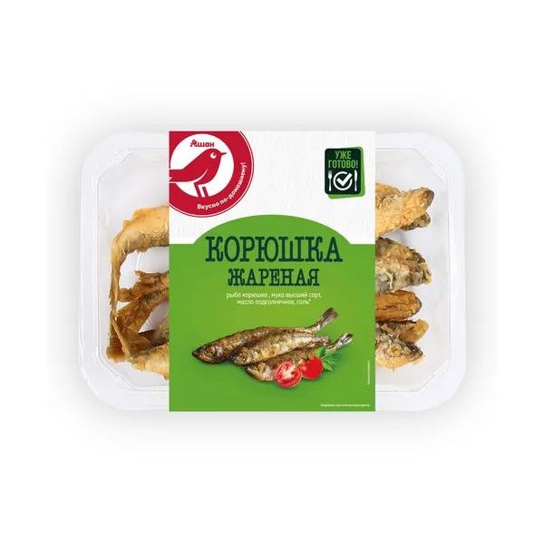 Корюшка АШАН Красная птица жареная 250 г