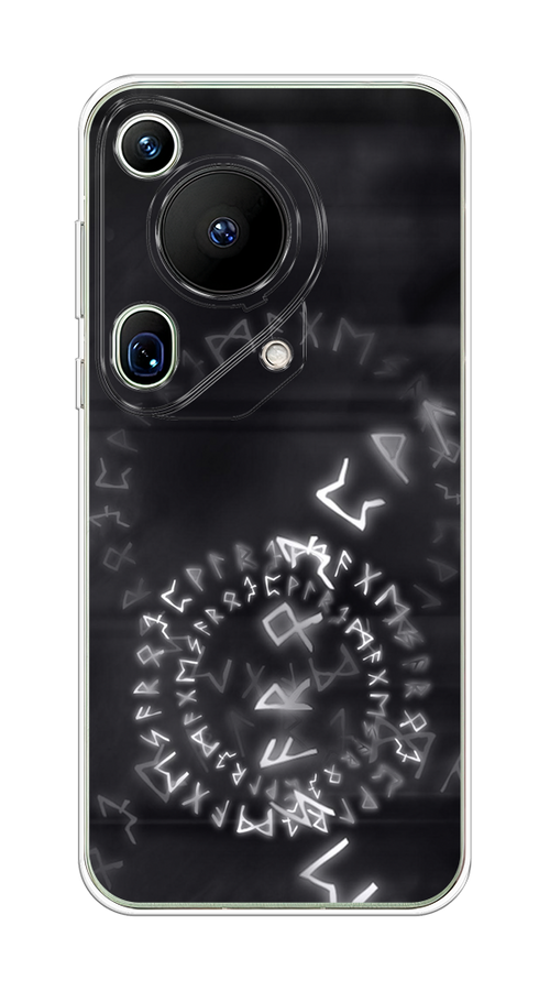 

Чехол на Huawei Pura 70 Ultra "Руны", Серый;черный, 6124550-1