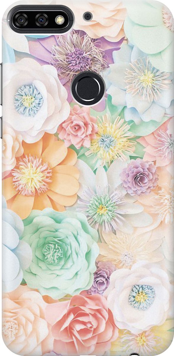 

Чехол на Honor 7C/7A Pro/Huawei Y6 Prime (2018) "Цветочное многообразие", Желтый;зеленый, 801