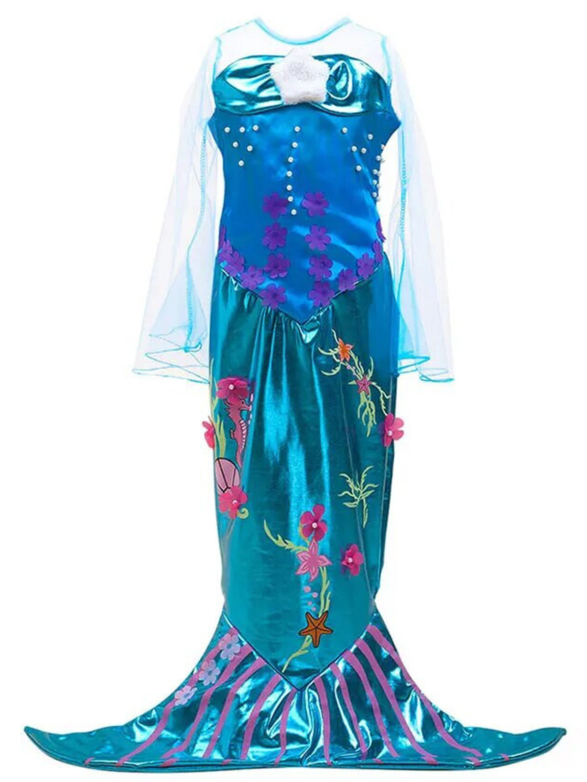 Карнавальный костюм детский ROYAL FELLE Русалочка, сиреневый, 152
