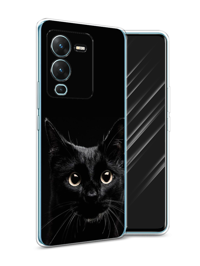 

Силиконовый чехол Awog "Добрый кот" для Vivo V25 Pro 5G, Черный, 267450-1