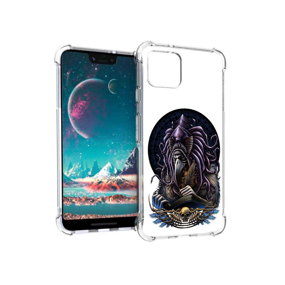 

Чехол MyPads Tocco для Google Pixel 4 умный ворон, Прозрачный, Tocco
