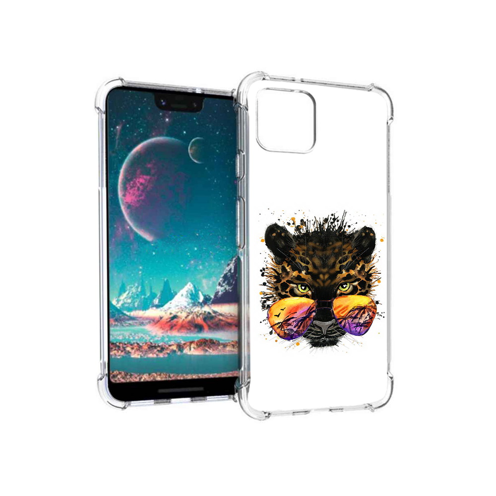 

Чехол MyPads Tocco для Google Pixel 4 тропический леопард, Прозрачный, Tocco