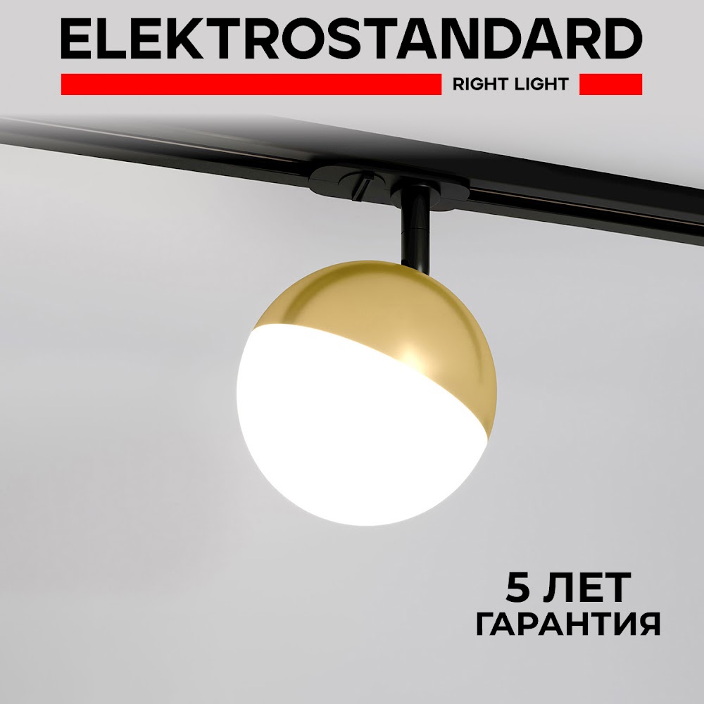 Трековый однофазный поворотный светильник Elektrostandard Glob GX53 MRL 1015 латунь