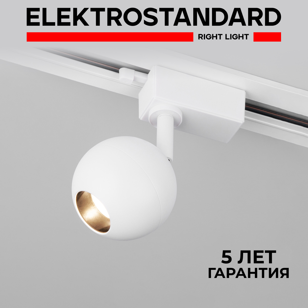 Трековый однофазный поворотный LED светильник Elektrostandard Ball LTB76 8W 4200K белый Ball 190923