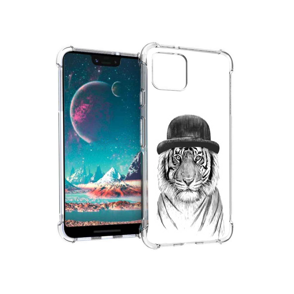 

Чехол MyPads Tocco для Google Pixel 4 тигр британец, Прозрачный, Tocco