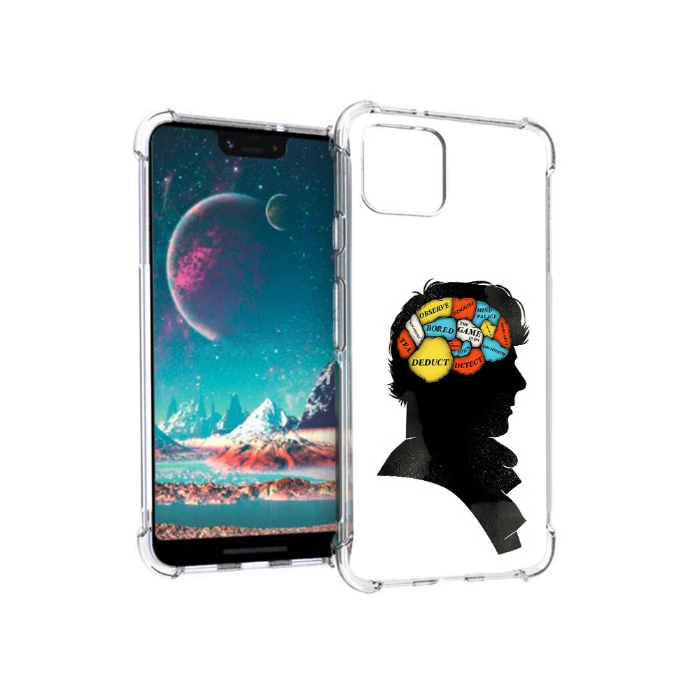 

Чехол MyPads Tocco для Google Pixel 4 темный рисунок, Прозрачный, Tocco