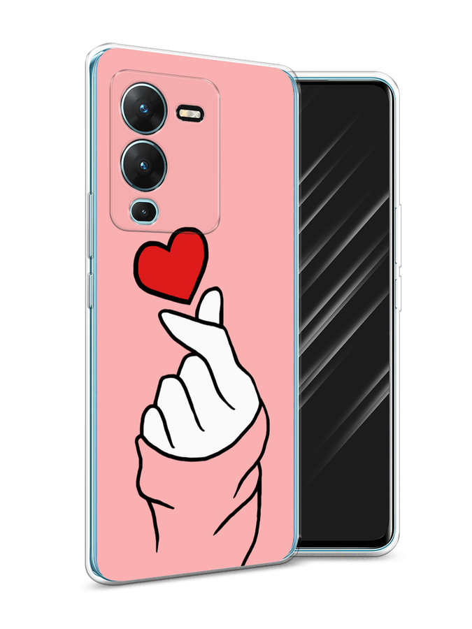 

Силиконовый чехол Awog "Милое сердечко" для Vivo V25 Pro 5G, Розовый, 267450-7
