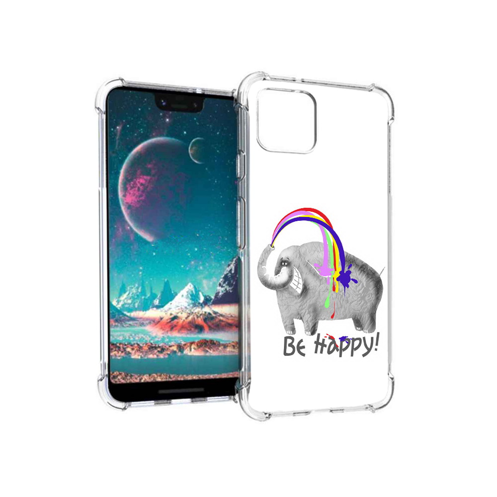 

Чехол MyPads Tocco для Google Pixel 4 счастливый слон, Прозрачный, Tocco