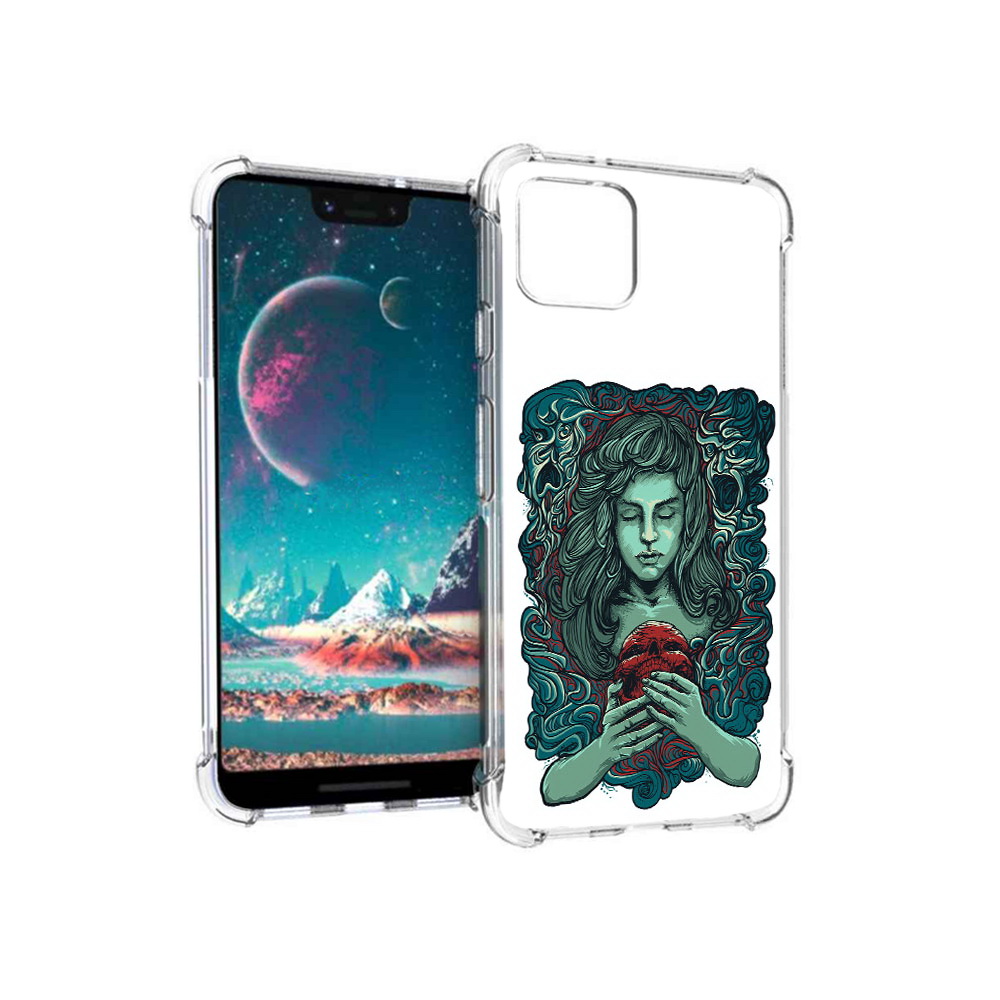 

Чехол MyPads Tocco для Google Pixel 4 спящая девушка, Прозрачный, Tocco