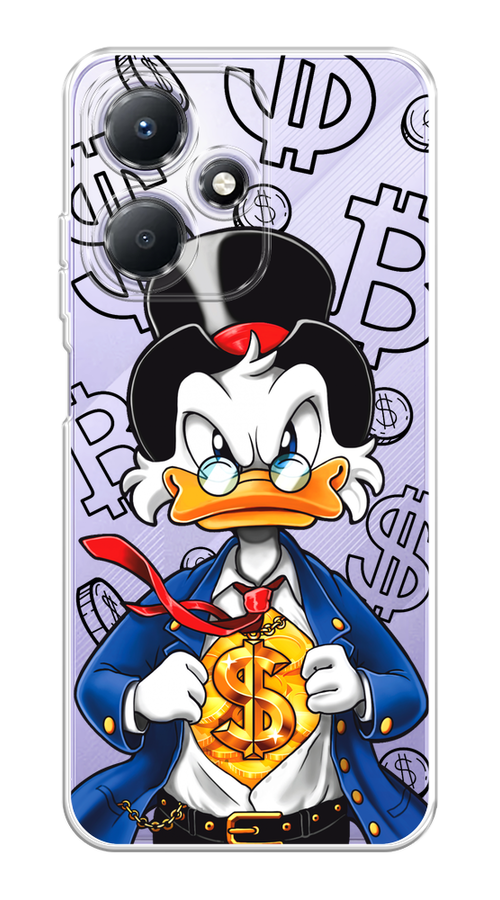 

Чехол на Infinix Hot 30 Play "Scrooge Goldman", Черный;белый;синий, 3104250-1