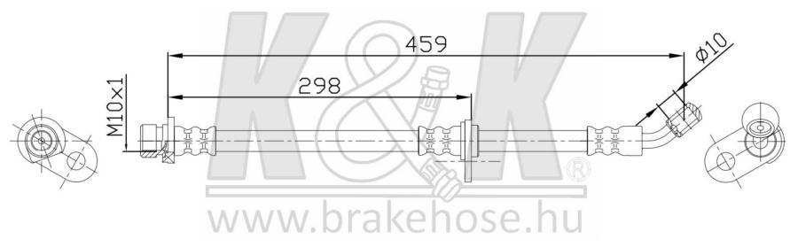 

Шланг Тормозной K&K Ft0495 Honda Accord 03- Задн. Прав. K&K арт. FT0495