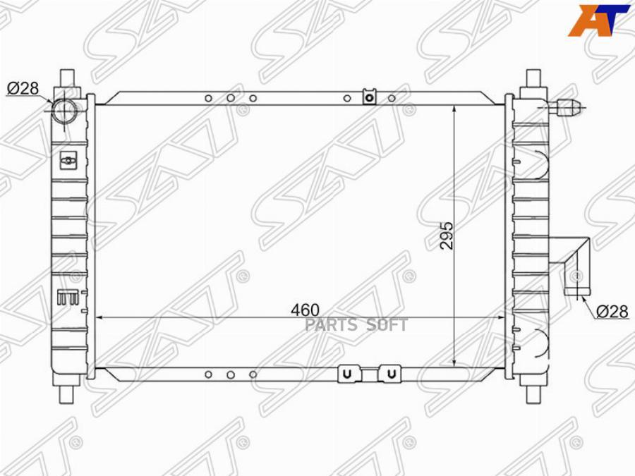 

Sat Радиатор Daewoo Matiz/Chery Qq 0.8/1.0 00-(Трубчатый)