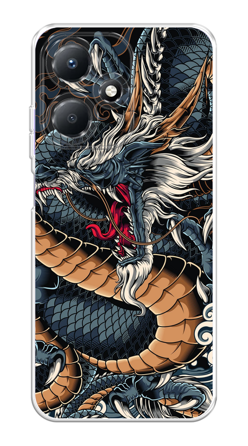 

Чехол на Infinix Hot 30 Play "Japanese Dragon", Коричневый;черный;синий, 3104250-1