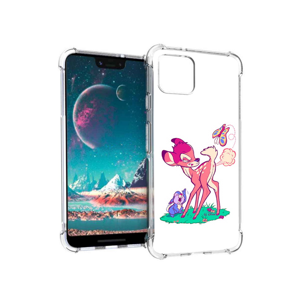 

Чехол MyPads Tocco для Google Pixel 4 смешной олененок, Прозрачный, Tocco