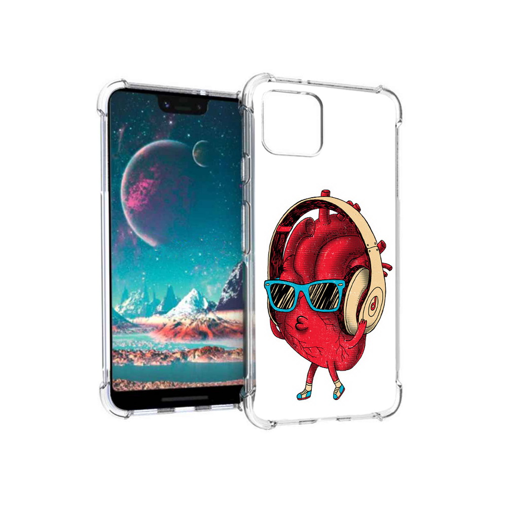 

Чехол MyPads Tocco для Google Pixel 4 слушай сердце, Прозрачный, Tocco